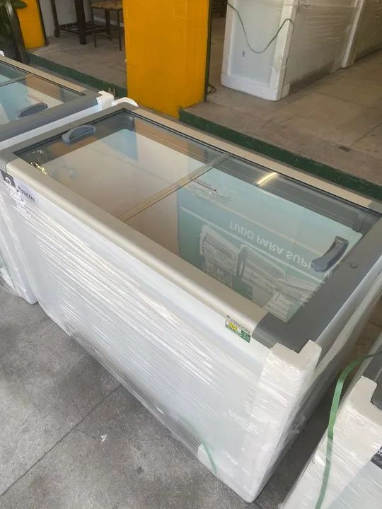 Freezer horizontal porta de vidro dupla ação - 2 anos de garantia - marca fricon  - Foto 3