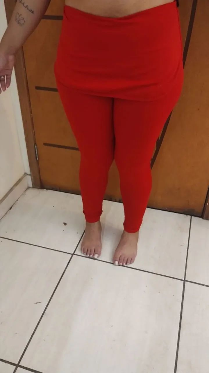 Calça legging com saia tampa bumbum,marca Lupo - Foto 3