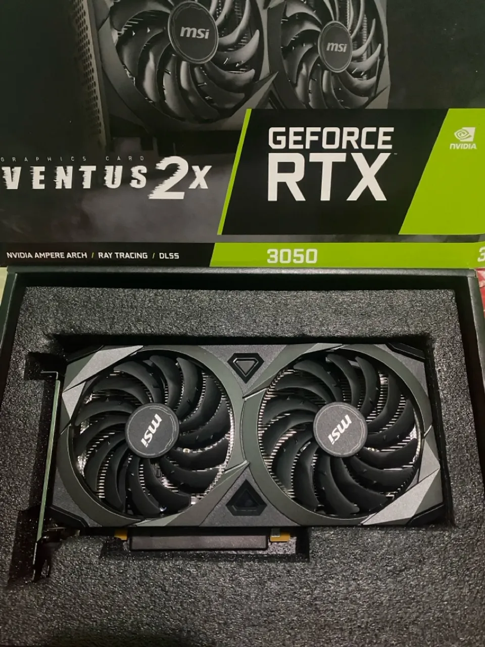 Placa de Video MSI GeForce RTX 3050 Ventus 2X, 8GB, GDDR6, 128-bit,