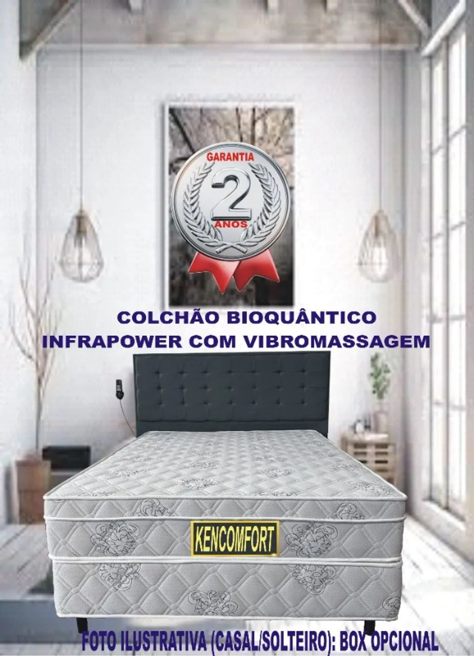 COLCHÃO INFRAPOWER C/MASSAGEM BIOQUANTICO Kencomfort - CASAL