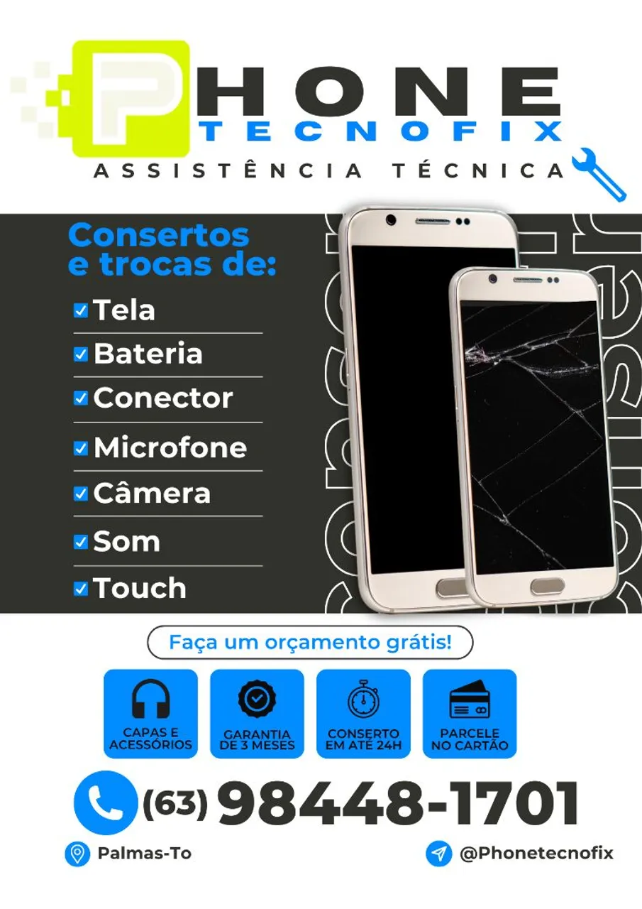 Conserto e Troca de Peças para Celular - PhoneTecnoFix