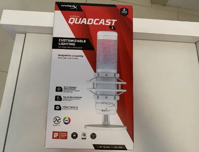 HyperX QuadCast S Branco - Foto 2