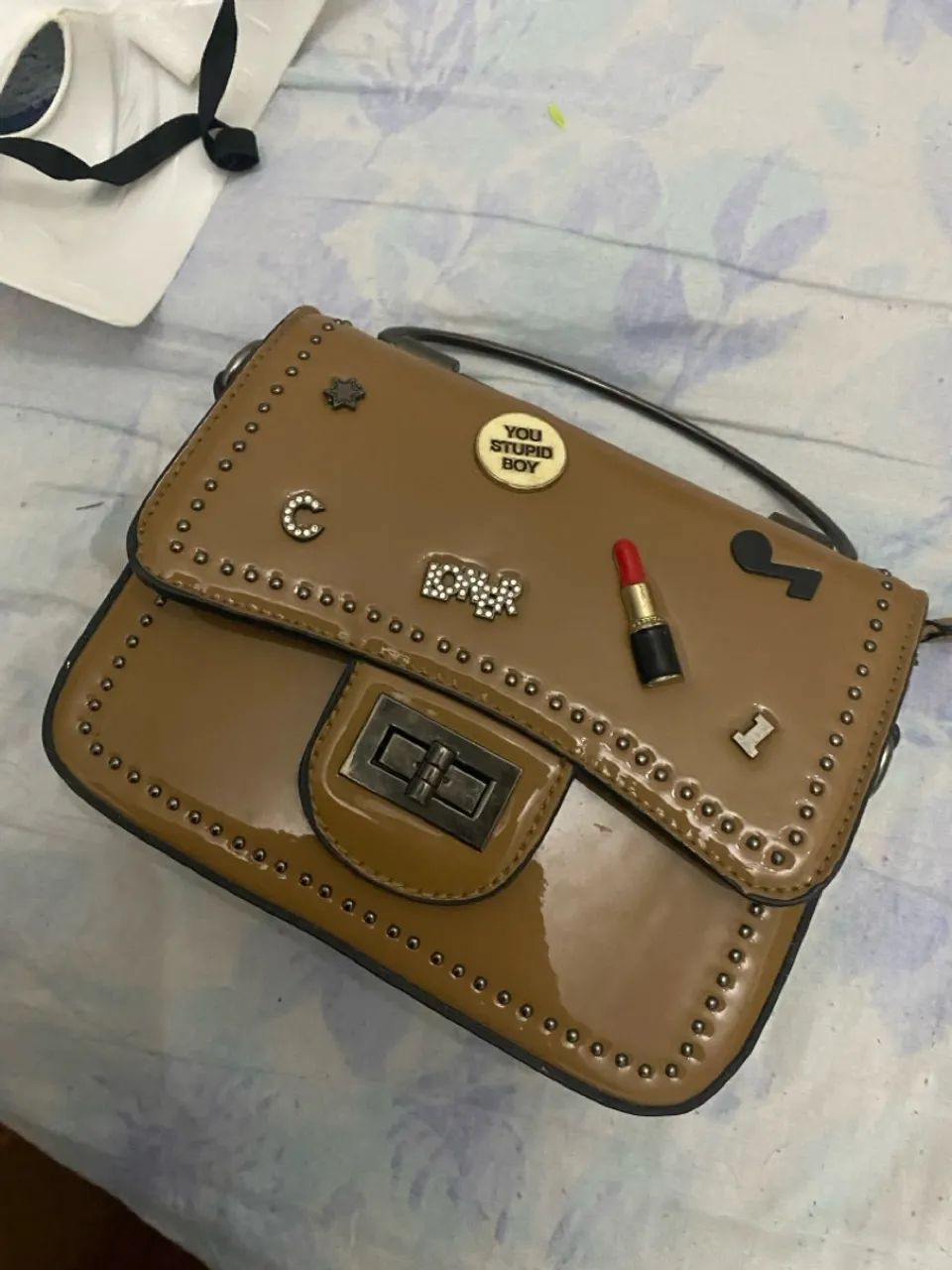 Bolsa feminina de couro marrom