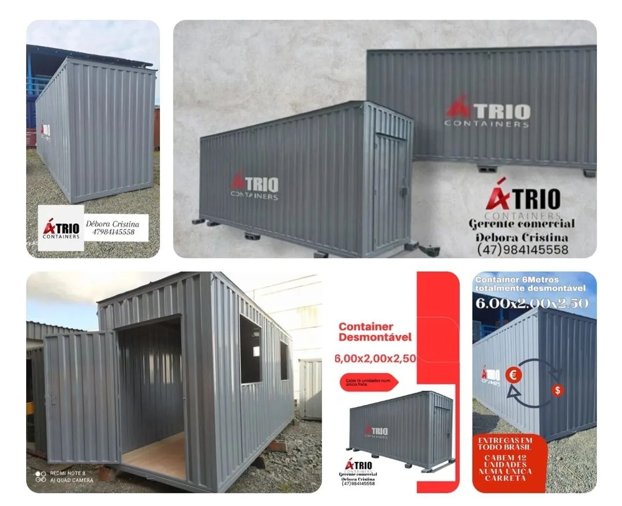 Container para obra - 6 metros desmontável  - Foto 3
