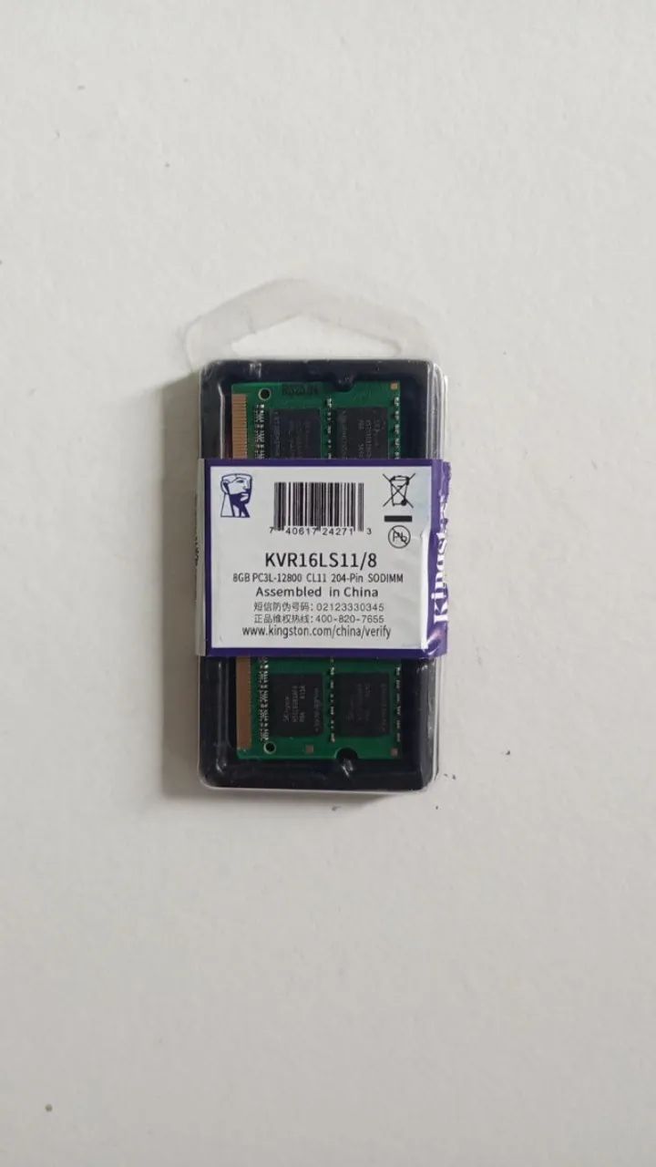 Kingston 8GB DDR3L 1600MHz 1.35V RAM Memory - Notebook64302743059203121