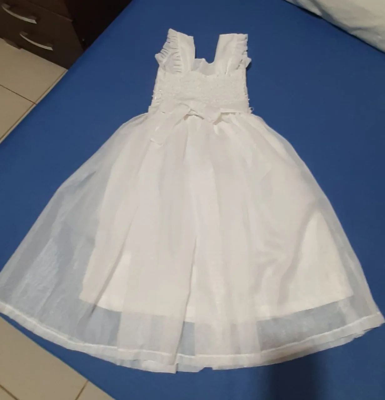 Vestido branco infantil para formatura ou casamento - Foto 2