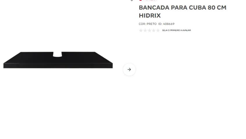 BANCADA PARA CUBA 80 CM HIDRIX