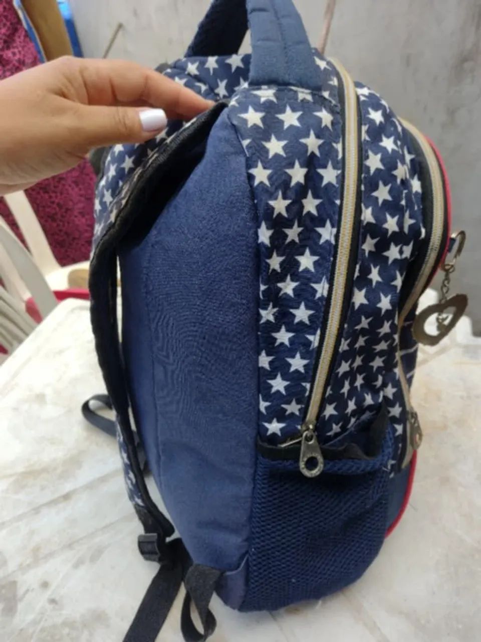 Mochila Playboy com estampa listrada - Foto 5