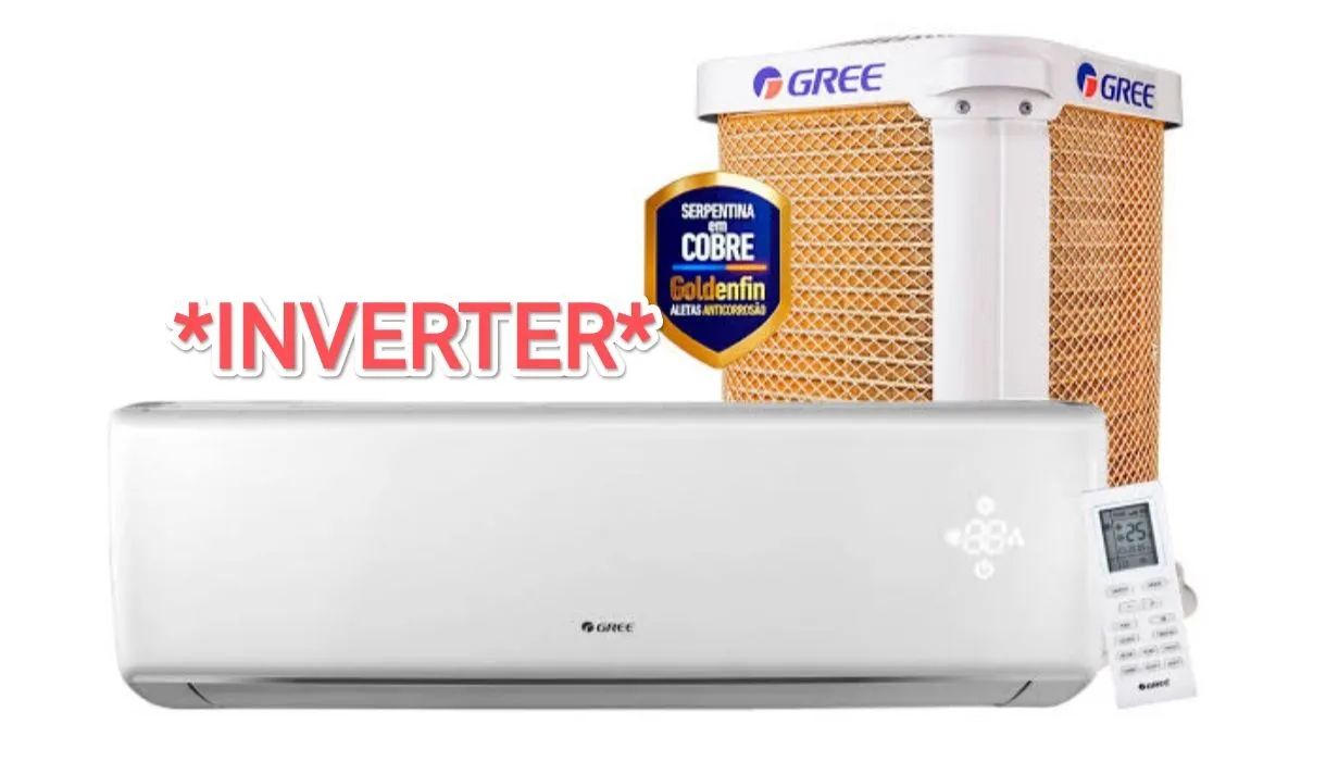 Ar Split Gree Inverter 9000 BTUs+ Novo + Nota + Garantia+ Cartão 12x!!