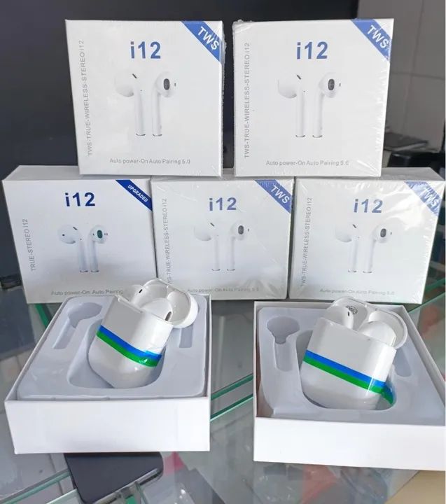 Fone sem fio I12 Bluetooth Tws microfone e atende chamadas - Foto 2