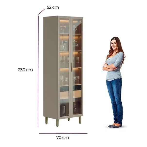 Cristaleira com Iluminação e Design Moderno - Foto 3