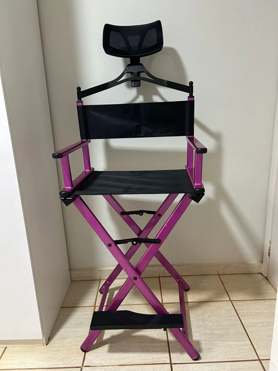 Cadeira de Maquiagem Profissional - Roxa - Foto 4