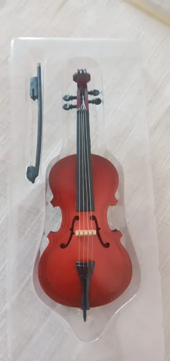 Miniatura Violoncelo Instrumento Musical Colecionável - Novo