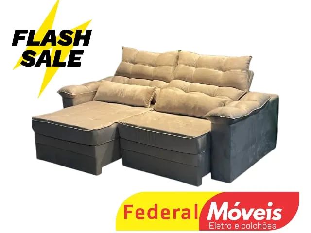 Sofá 2,00m Retrátil e Reclinável - Mega Promoção! - Foto 2