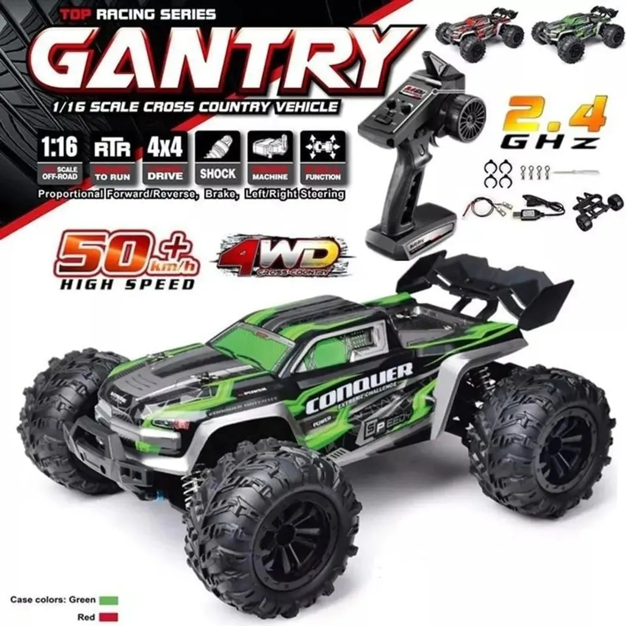 Carro de controle remoto 4x4 - 50km/h