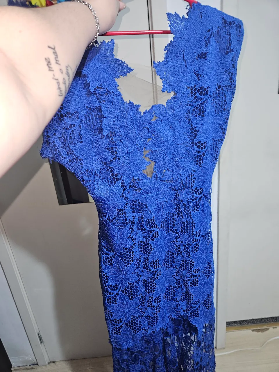 Vestido de renda azul
