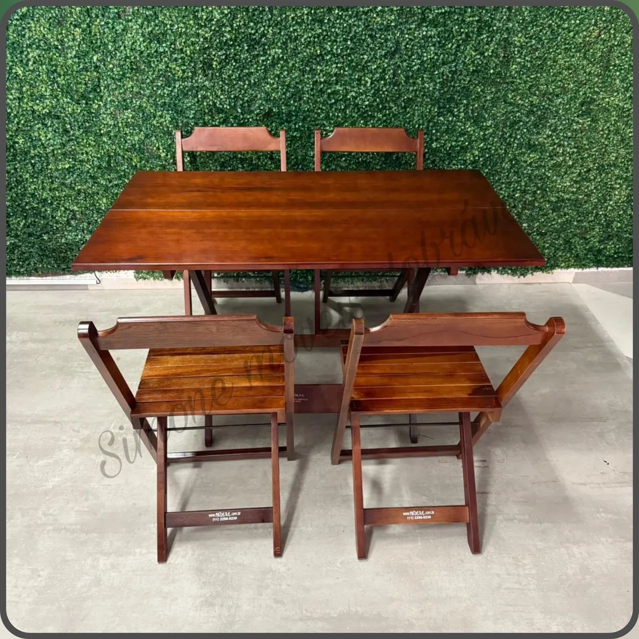 Jogo de mesa 1,20x70 bar restaurante adega residência outros  - Foto 4