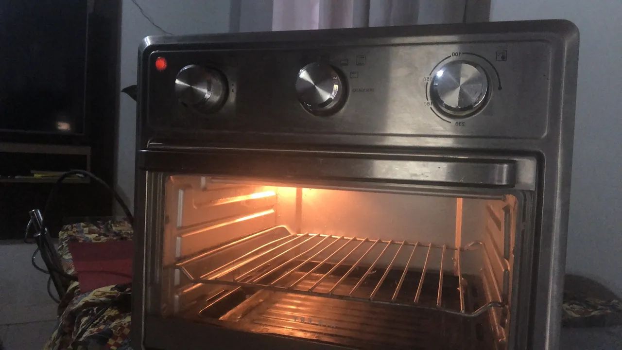  Forno Elétrico Philco 25L Air Fryer 2 em 1 Esmaltado PFE25l conservado
