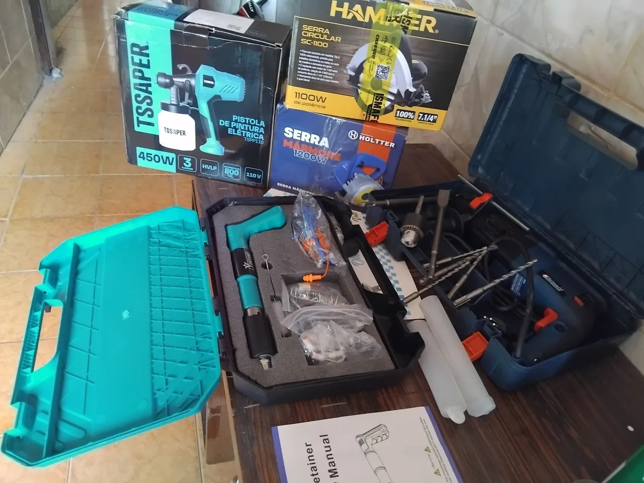 Kit Completo de Ferramentas para Construção e Reforma