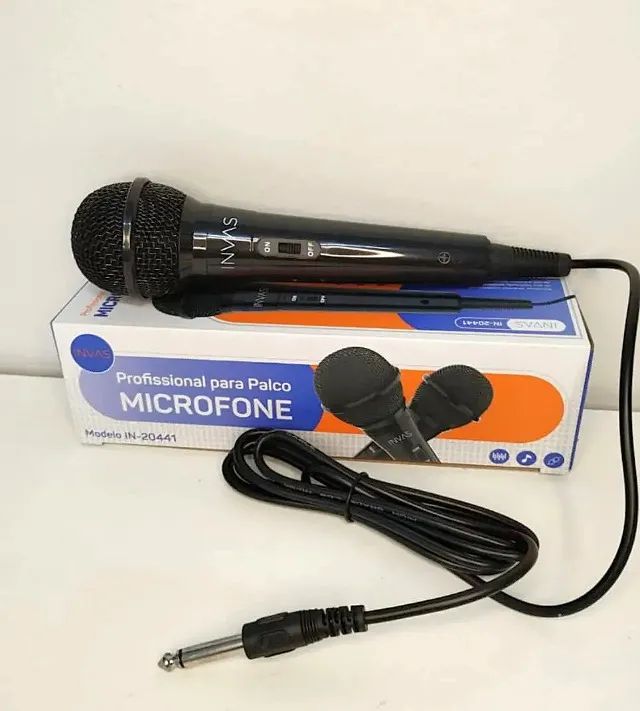 Microfone Profissional Com Fio de 3 Metros Dinâmico P10 Invas IN-20442 - Foto 6