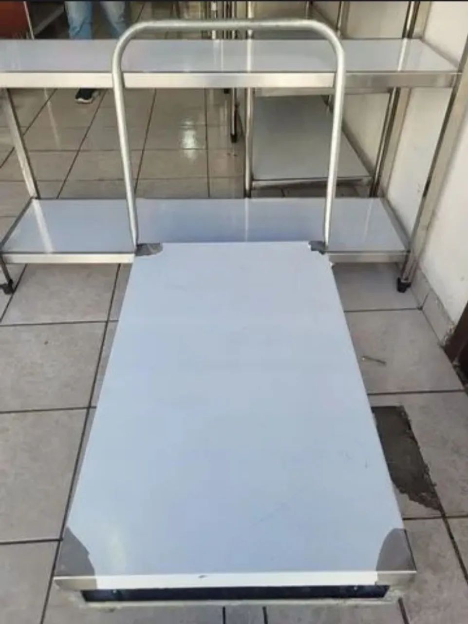 Carrinho plataforma de aço inox
