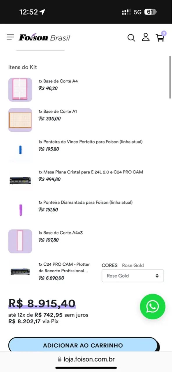 Kit completo da Plotter de recorte NOVA Foison C24 PROCAM, nunca foi usada! - Foto 3