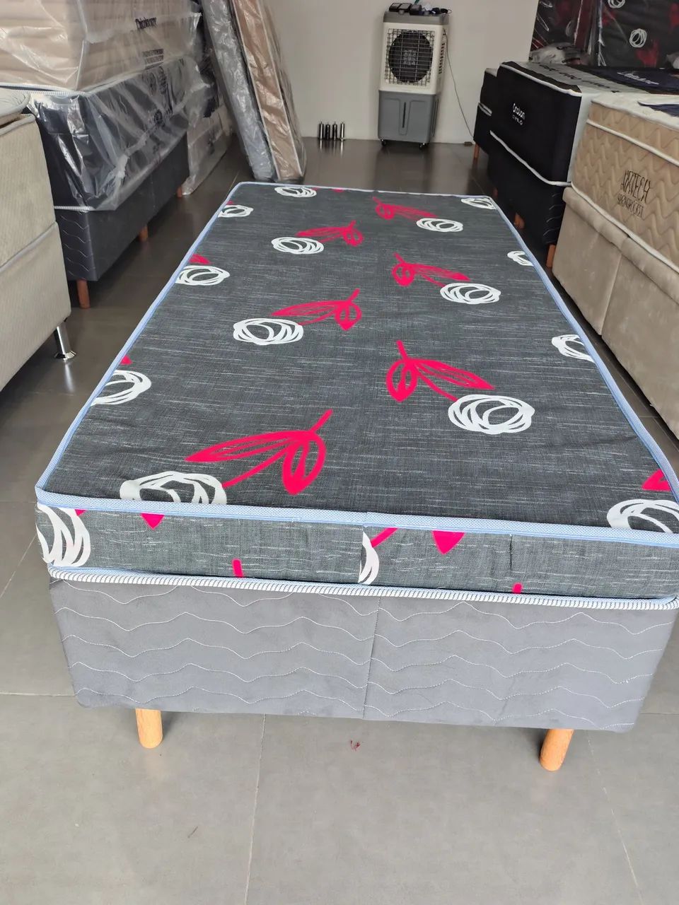 BASE + COLCHÃO SOLTEIRO COM ENTREGA GRÁTIS NO MESMO DIA DA COMPRA 