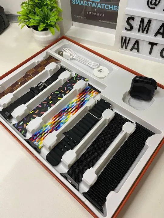 Relógio Inteligente HW Mini 2 - Kit com 7 Pulseiras - Foto 2