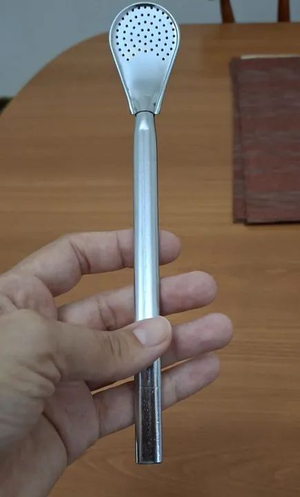 Bomba aço inox 19cm para Mate, Tereré  - Foto 4