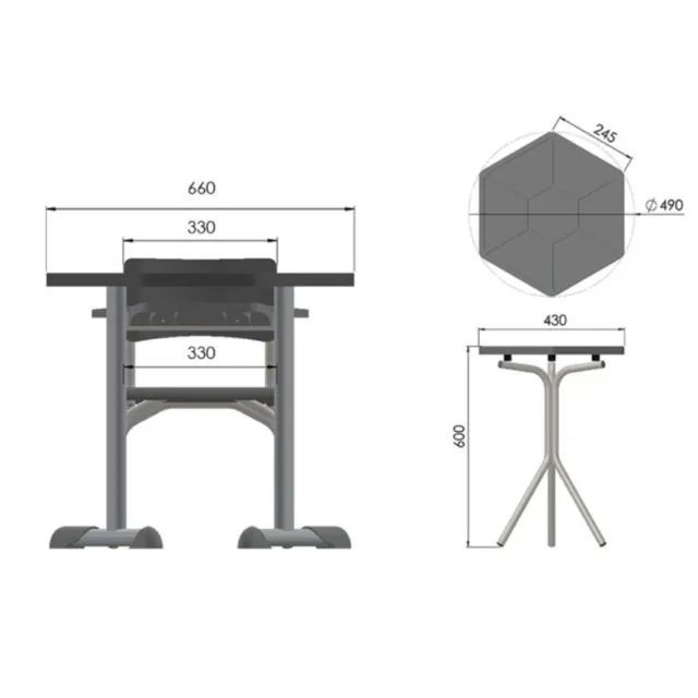 Mesa com Cadeiras Hexagonal Infantil 2 a 6 Anos Realplast Resistente Modelo 41006 - Foto 5