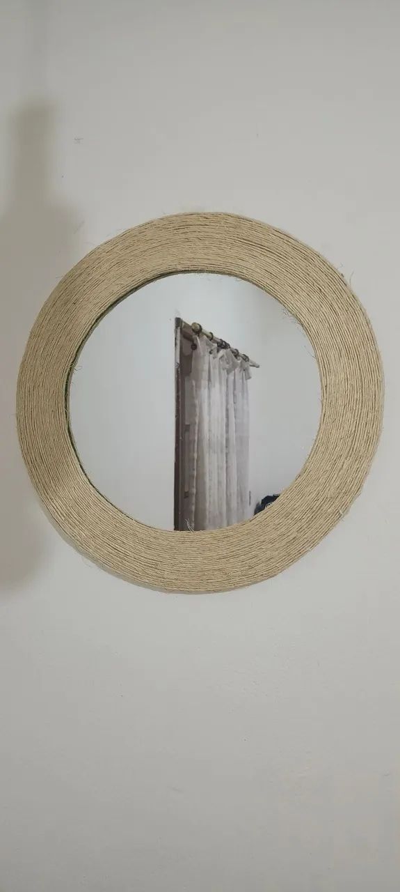Super promoção 140,00 por 98,00 espelho feito com fibra de sisal  - Foto 6