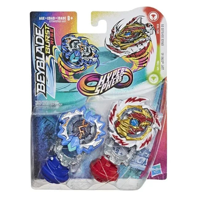 Beyblade Burst Rise Hyper Sphere - Astro & Erase Devolos - Hasbro Lacrado 