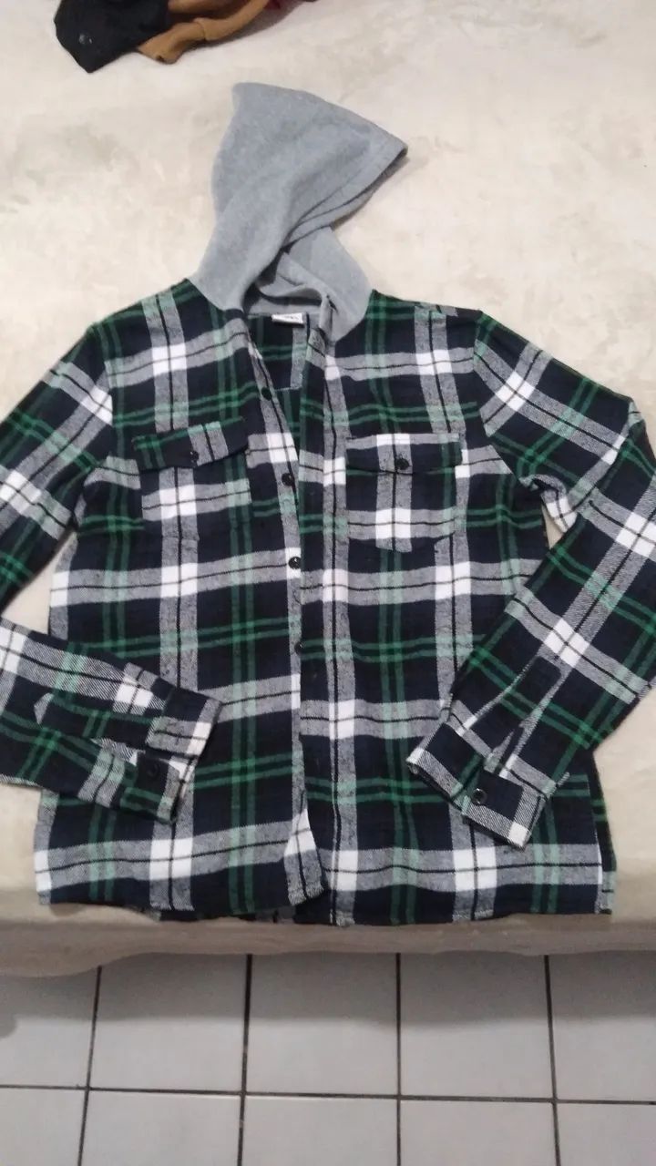 Camisa xadrez verde e azul - Foto 3