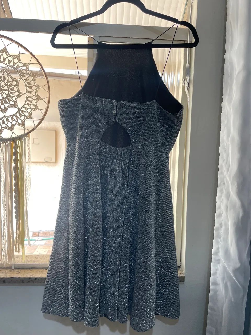 Vestido de Festa Prata 