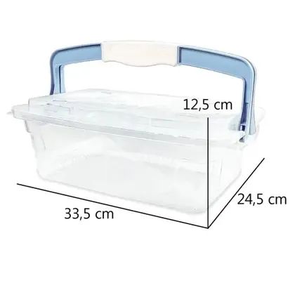 organizador infantil Adoleta TRANSPARENTE  ALÇA AZUL - Foto 2