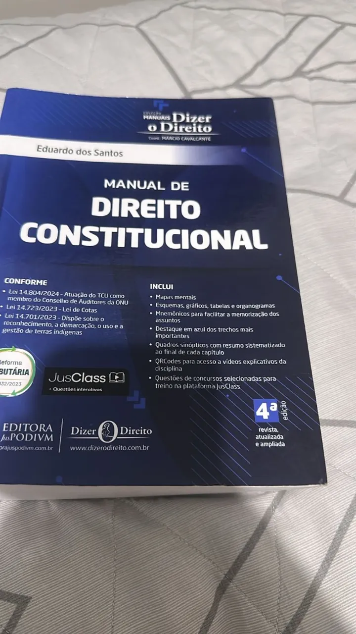 Livro - Manual de Direito Constitucional 2024 - Eduardo dos Santos