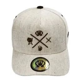 Boné Trucker Rhino Size BBQ Bege