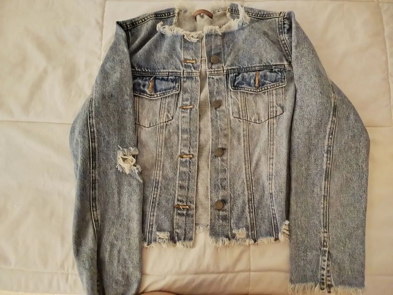 Jaqueta Jeans Destroyed Garage