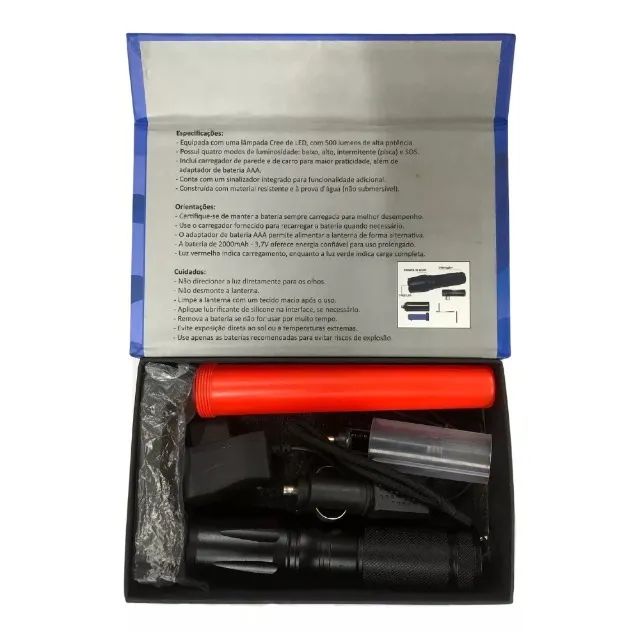 Lanterna Led Super Zoom com Sinalizador 500 Lumens Lotus 1400 - Foto 5