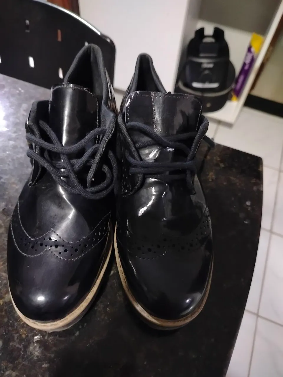 Sapatos Oxford Femininos Pretos