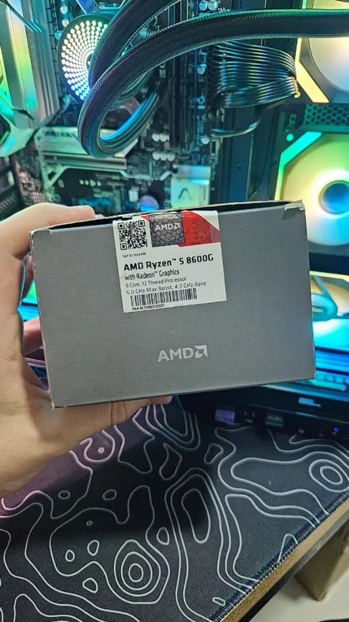 Processador AMD Ryzen 5 8600G, 4.3GHz (5.0GHz Turbo), 6-Cores 12