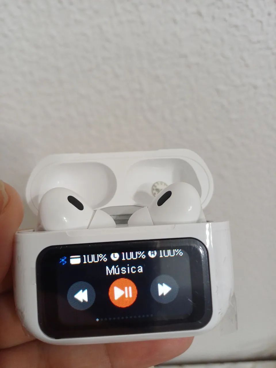 FONE de ouvido bluetooth branco a9 - Foto 4