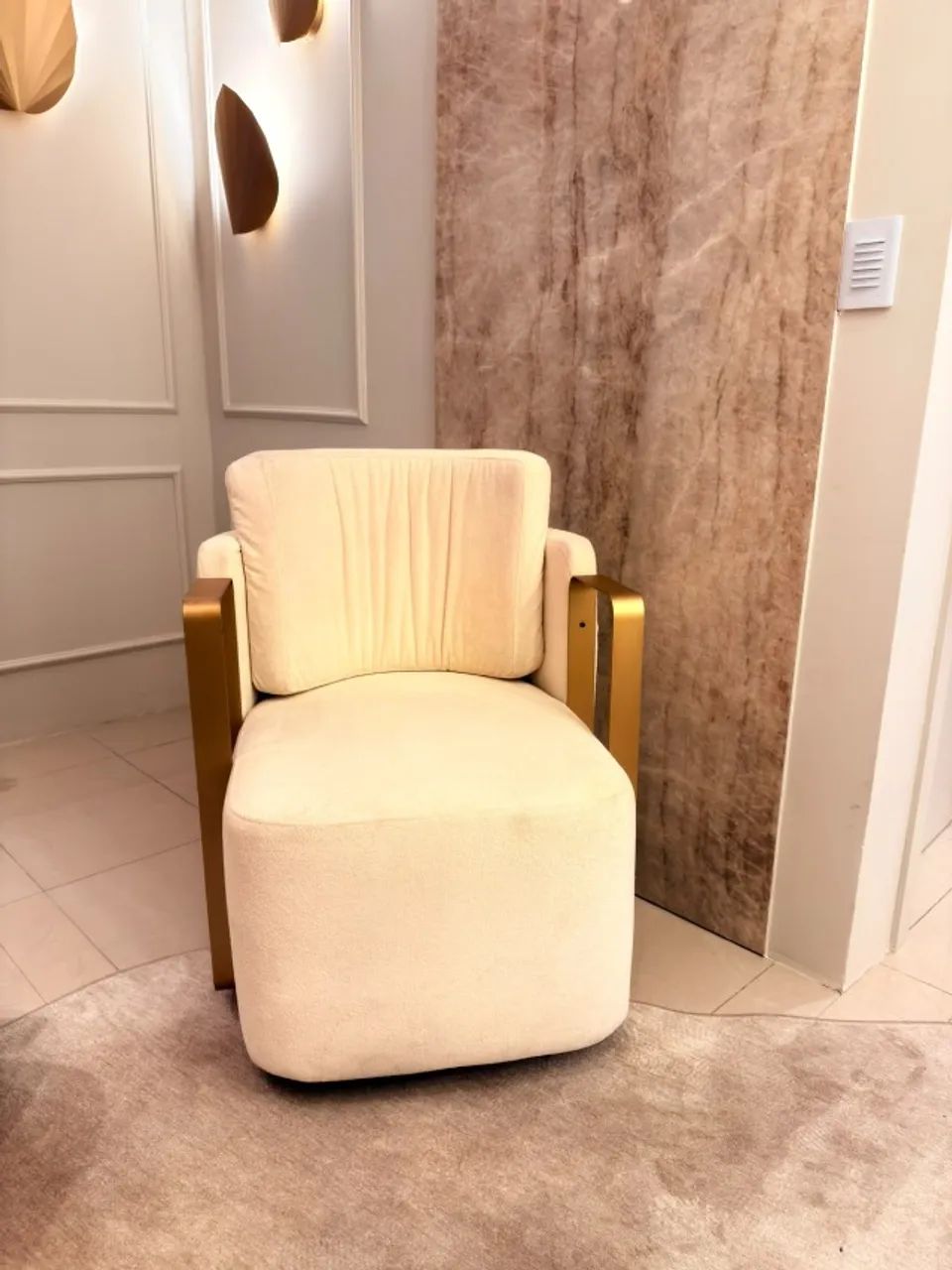Poltronas giratórias off-white