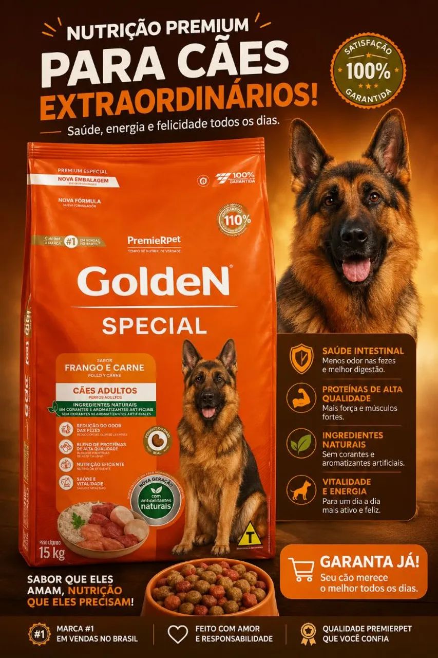 Ração Golden Special Premium 15kg - PremieRpet ? 