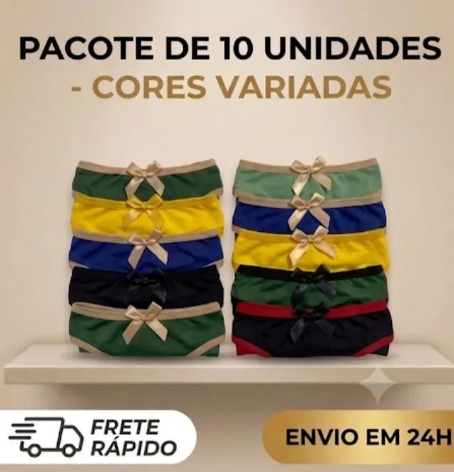 Kit com 10 Calcinhas Tirinhas - Foto 3