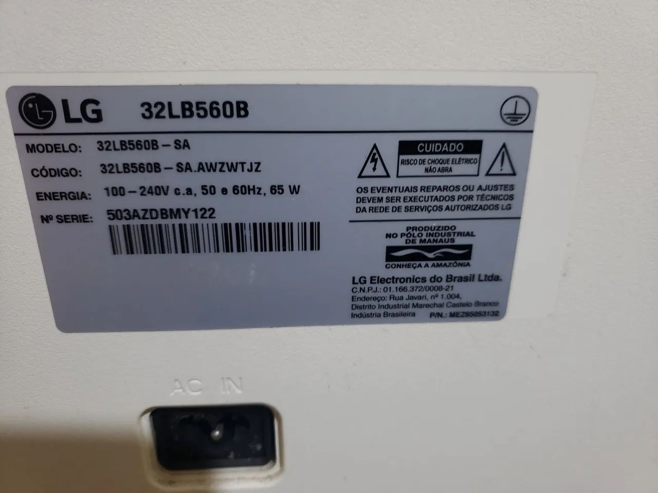 TV LG 32 C/ Defeito - Foto 2