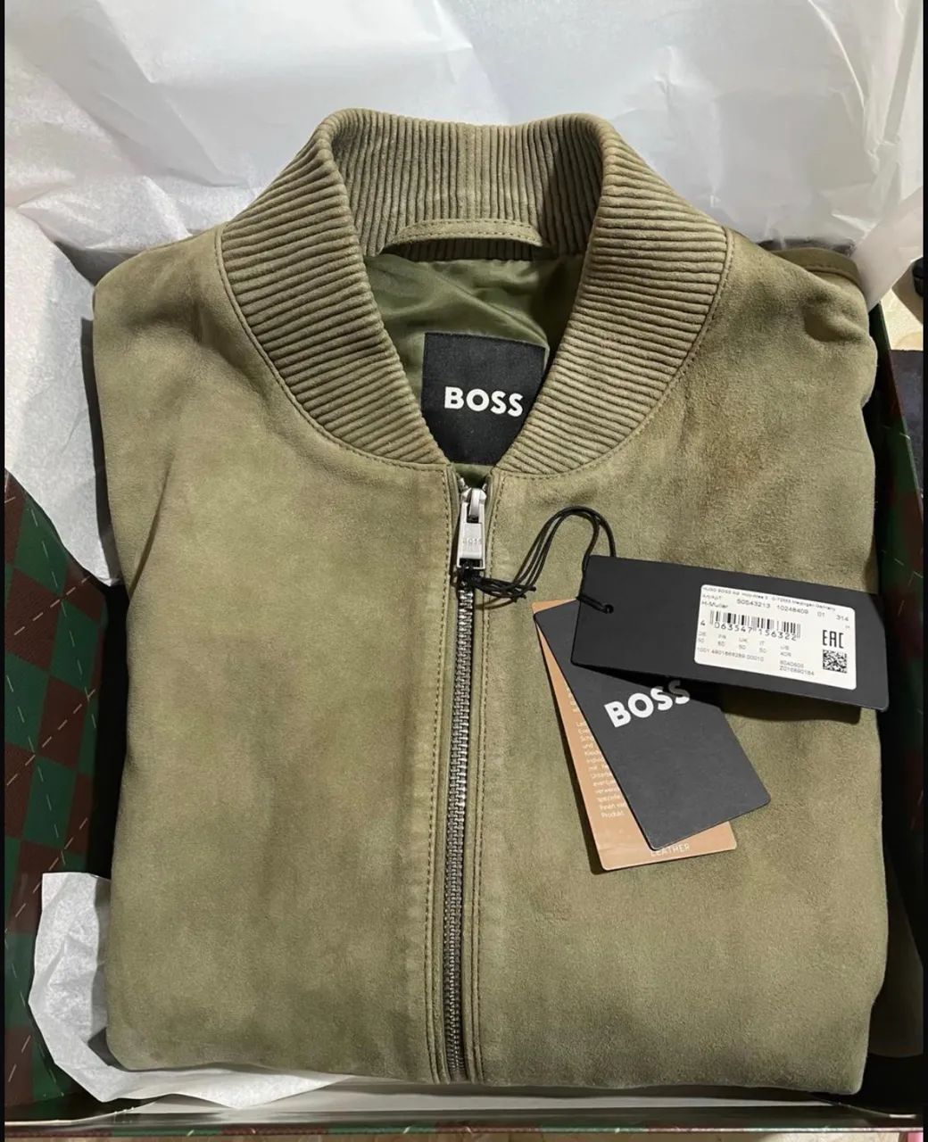 Jaqueta Masculina De Camurça H-Muller Verde Boss - Foto 5