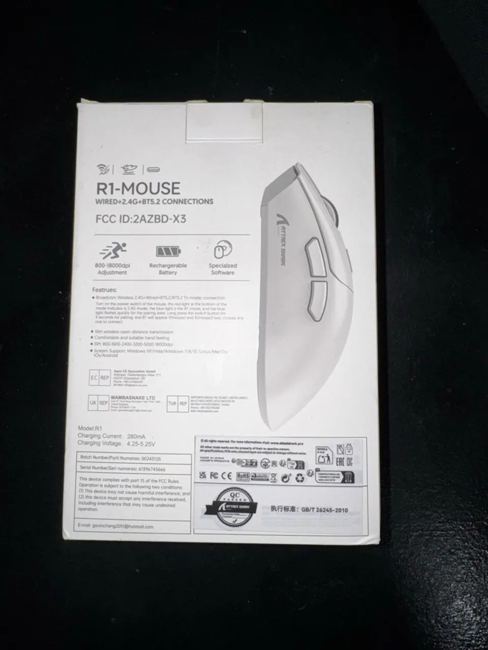 Mouse R1 ATTACK Shark - Foto 3