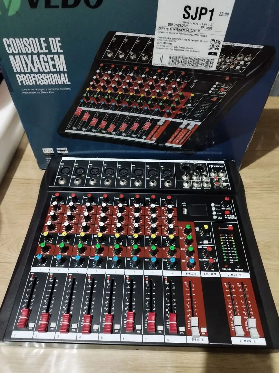 Mesa de som profissional Vedo 8 canais  - Foto 6