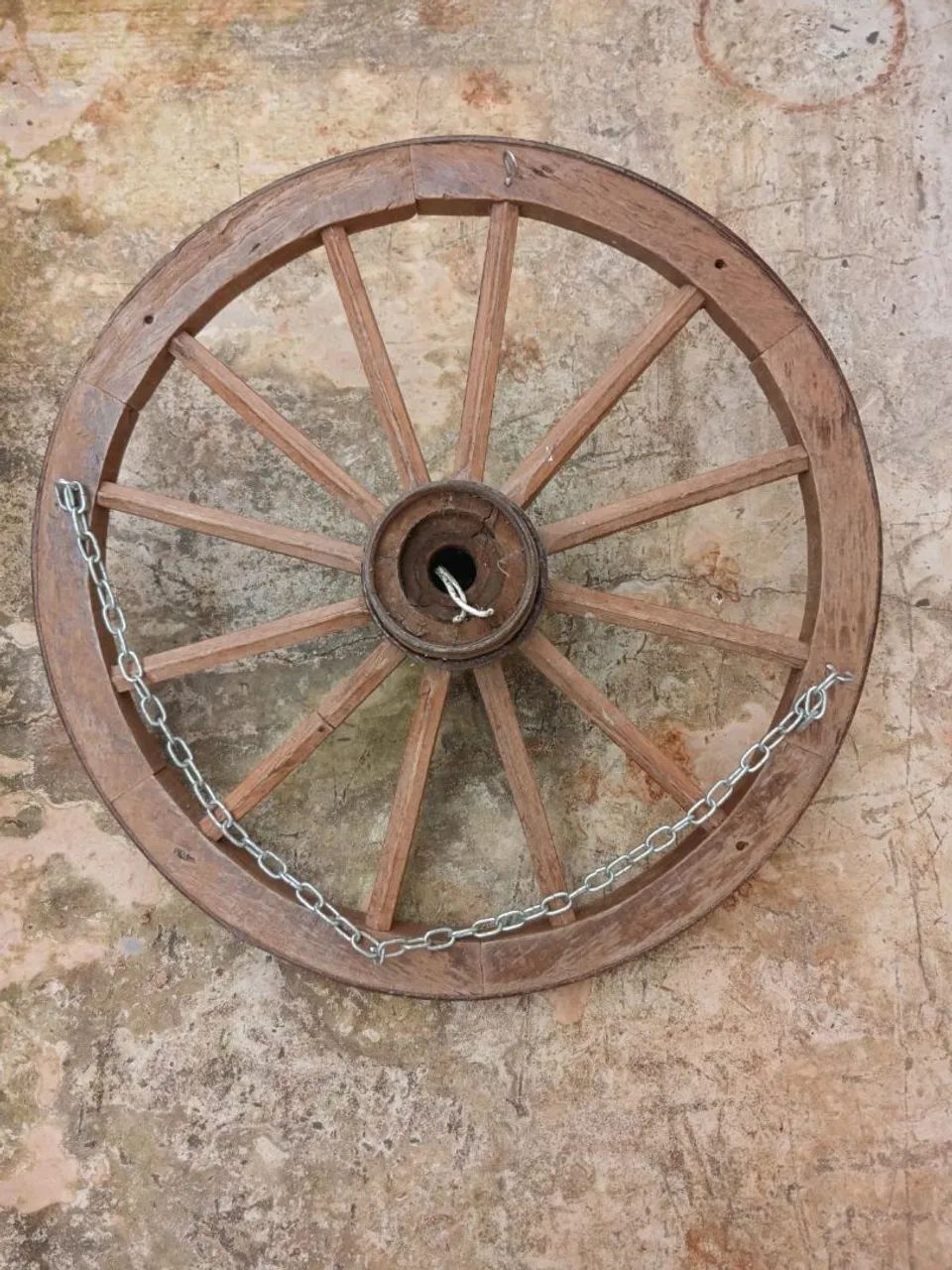 Roda luminária de carroça-Estilo Rústico  - Foto 2